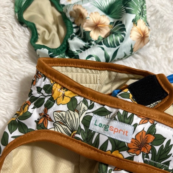 Langsprit Washable Female Dog Diapers (3 Pack) - Reusable Diaper XLarge - Picture 8 of 10